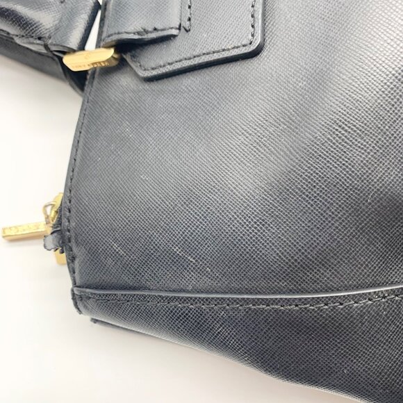 Tory Burch Black Saffiano Leather Robinson Double Zip Convertible Satchel - Picture 12 of 12